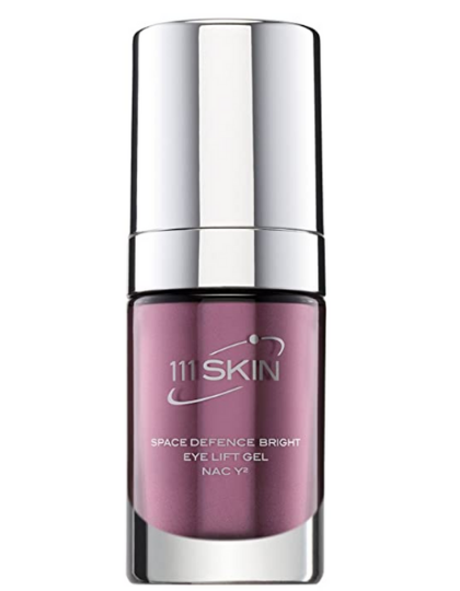 A product image of 111Skin Space Defence Bright Eye Gel on a white background