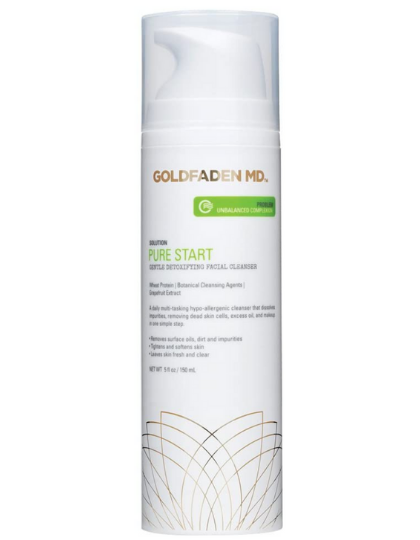 A product image of Goldfaden MD - Pure Start Makeup Remover on a white background