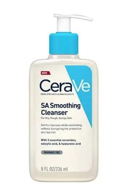 CeraVe SA Smoothing Face and Body Cleanser for Dry, Rough and Bumpy Skin 236ml with Salicylic Acid