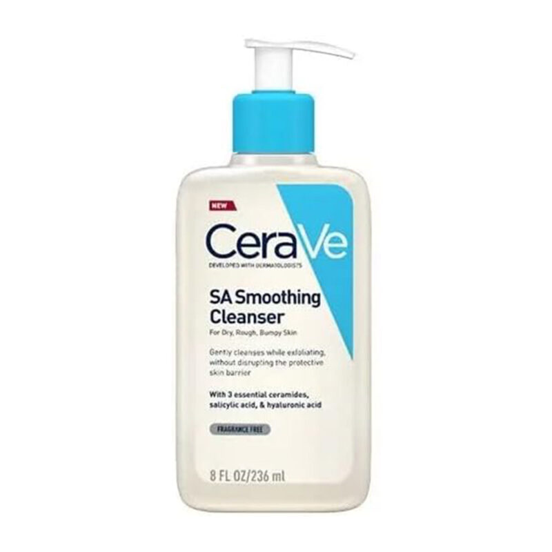 CeraVe SA Smoothing Face and Body Cleanser for Dry, Rough and Bumpy Skin 236ml with Salicylic Acid