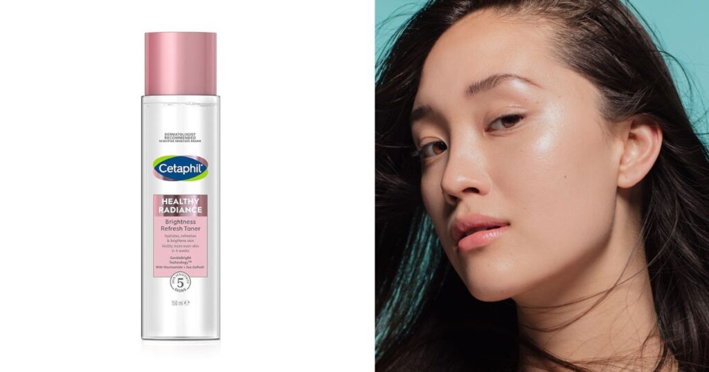 Korea skincare for glass skin: Cetaphil Healthy Radiance Refresh Toner