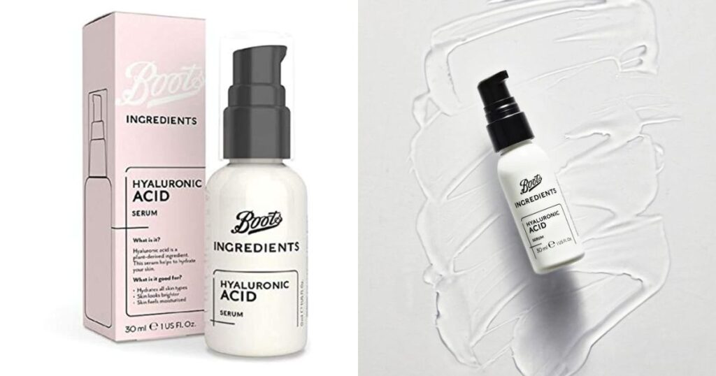 hyaluronic acid skincare Top products review: Boots Ingredients Hyaluronic Acid Serum