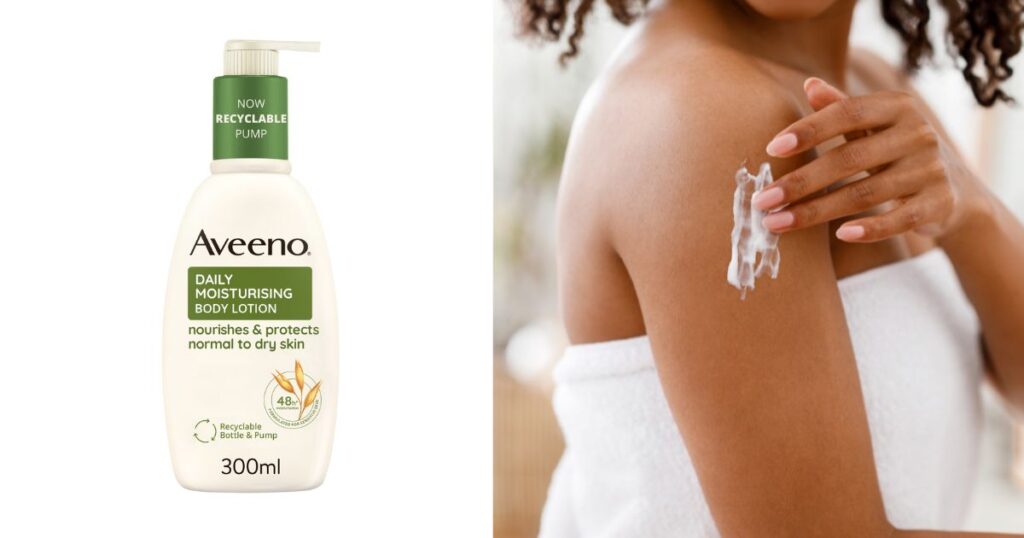 Aveeno lotion – dermatologist-approved skincare under £20